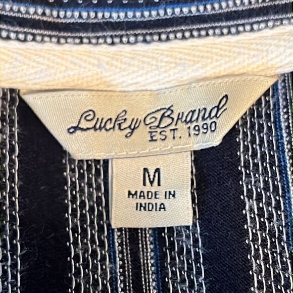 Lucky Brand Navy and White Cap Sleeve Dress Size M - Picture 12 of 13